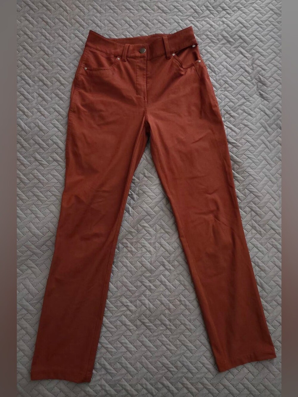 Lululemon City Sleek 5-Pocket Slim Fit Pants Dark Terracotta Rust Size 2